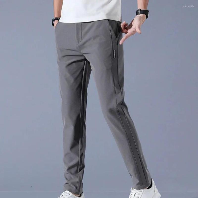 

Men's Pants Men's Golf Trousers Quick Drying Long Comfortable Leisure With Pockets Stretch Relax Fit Breathable Zipper Design, Light gray