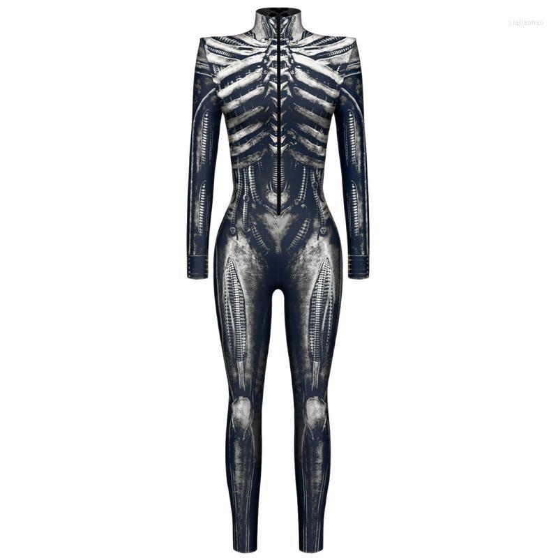 

Women' Two Piece Pants Skeleton Bodysuit Halloween Onesie Printing Cosplay 3D Flattering Bodysuits For Masquerade Party, Picture shown
