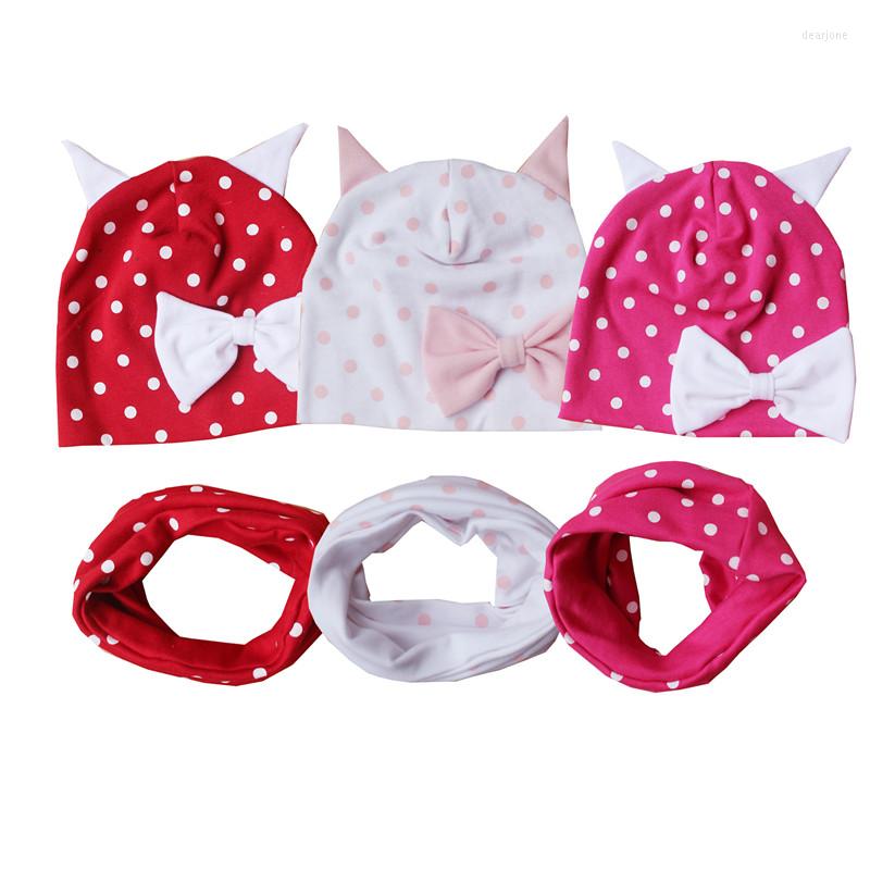 

Hats Spring Autumn Children Cotton Hat Scarf Set Cartoon Print Child Winter Girls Baby Boys Neck Collar Kids Beanie Cap, White scarf