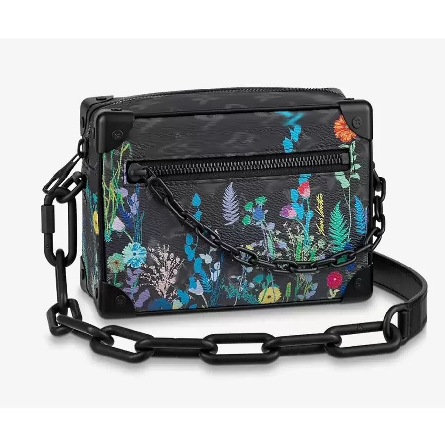 

Mini soft or trunk wallet Shoulder bag Silver Rainbow Handbag Wilds Animalss Print Crossbody With Chunky chain Designer Men Womens Cross Body sacoche