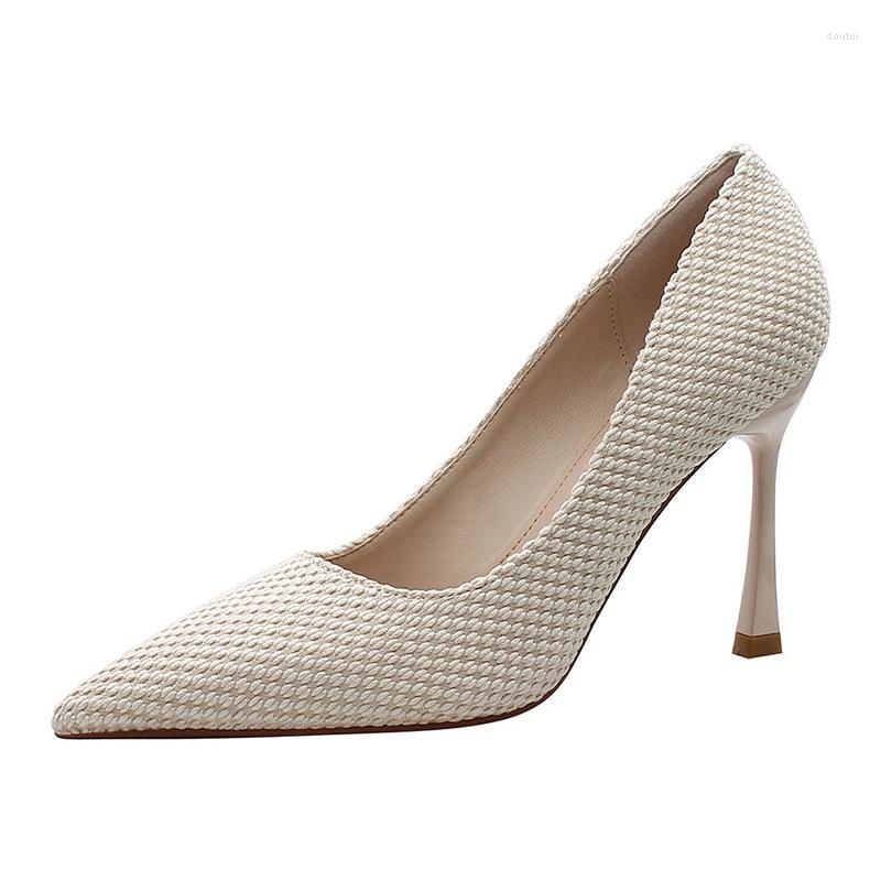 

Dress Shoes 2022 Brand Women Pumps Lady Office Work Pointed Toe Shallow Female Heels 9.5CM, Black
