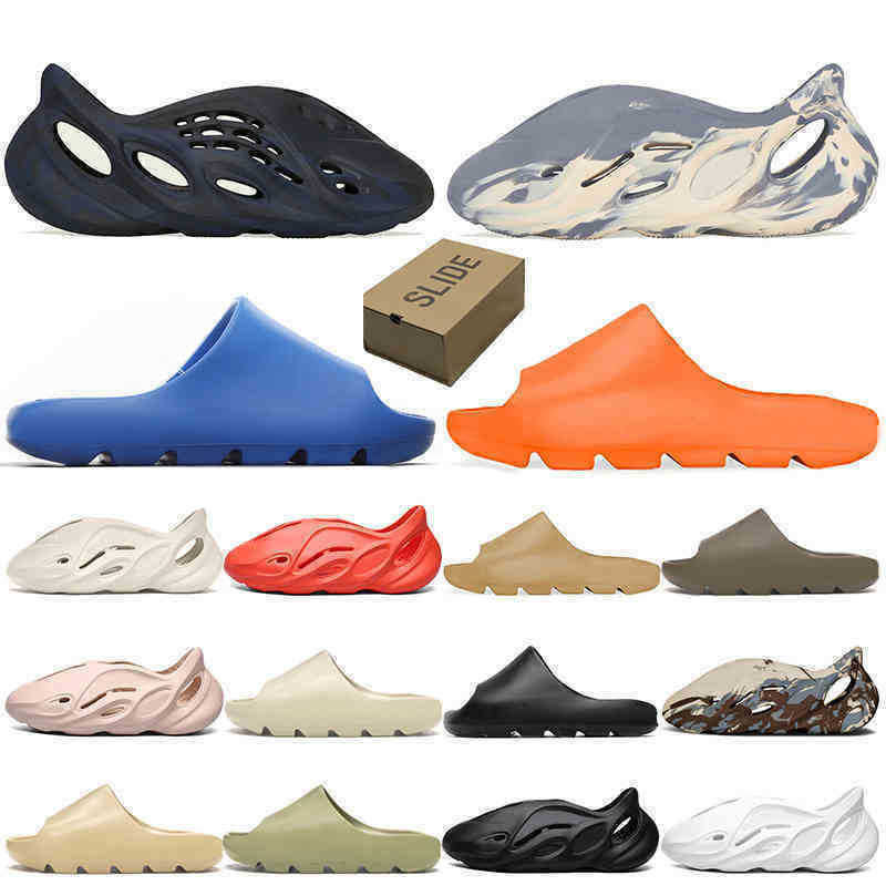 

Yeesys Kids Slippers Designer Kanyes Summer Slide Sandals Flat Men Women Runnerss Runners Mineral Blue Slides Bone Resin Desert Sand Earth, D28 kid 32-35 (6)