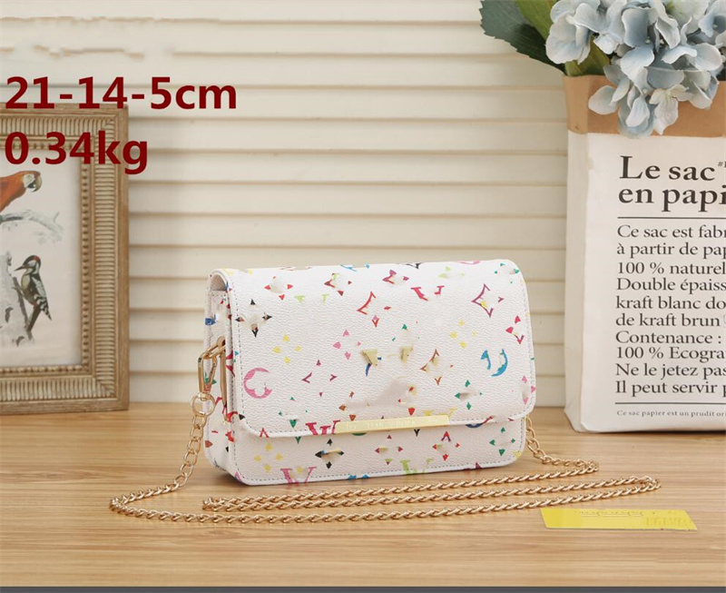

Favorite bags handbags totes designer women Shoulder crossbody chain bag Luxurys leather Letter printing messenger wallet L purse pouch fashion Satchels handbag, White floral