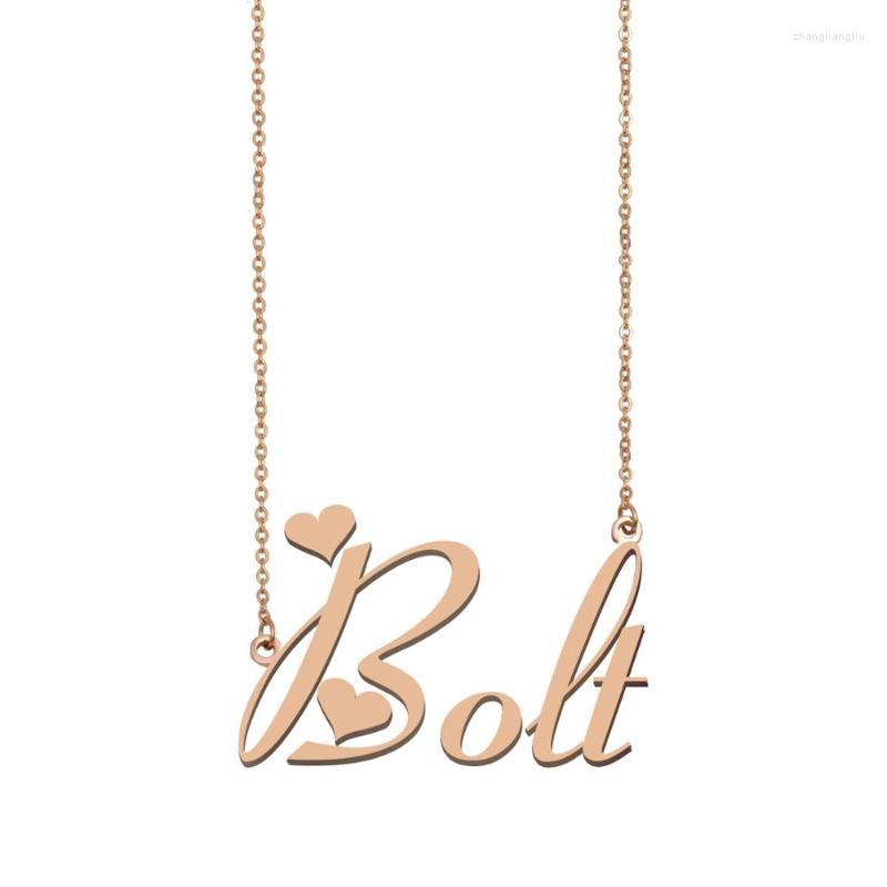 

Pendant Necklaces Bolt Name Necklace Custom For Women Girls Friends Birthday Wedding Christmas Mother Days Gift