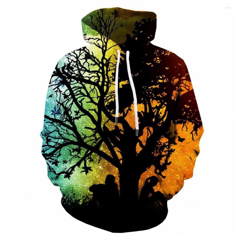 

Men' Hoodies 3d Galaxy Sweatshirts Men Moon Hooded Casual Tree Sweatshirt Printed Harajuku Unisex Funny Pullover Fashion, Wy-aaa2-10339