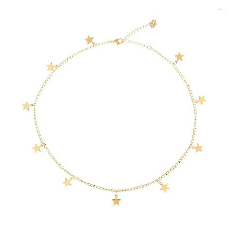 

Choker 2022 Fashion Star Necklace Female Ladies Clavicle Chain Jewelry Party Decorations Gifts