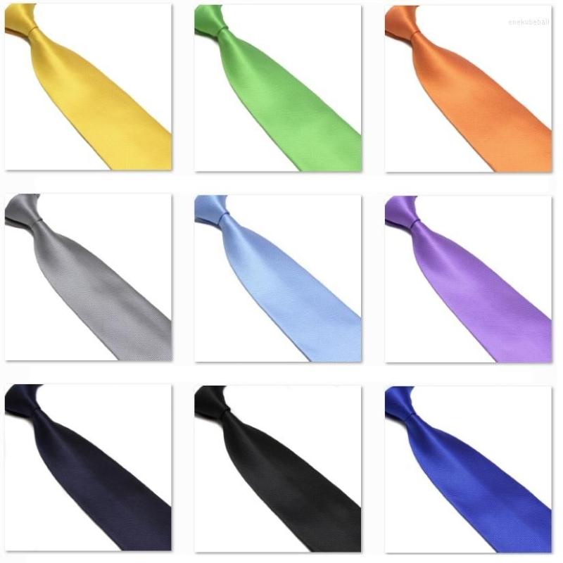 

Bow Ties HOOYI 2022 Solid Neckties Neck Tie 15 Colors For Men Polyester Cravat Wide Gravata