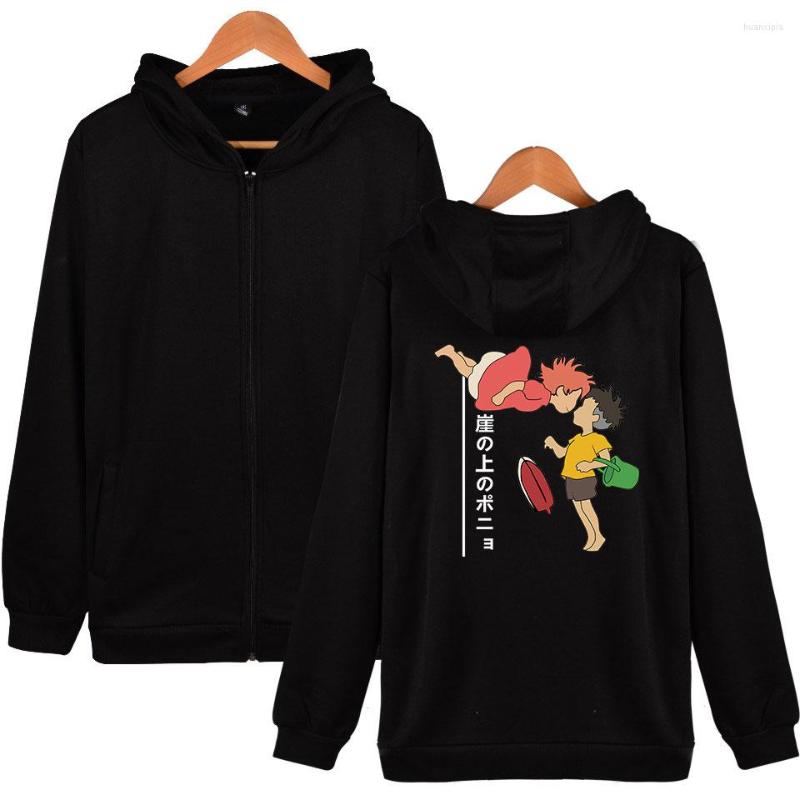 

Men's Hoodies Print Ponyo On The Cliff Zipper Men/women's Sweatshirt Leisure HIP HOP Clothes Casual Bomber Jacket Streetwear