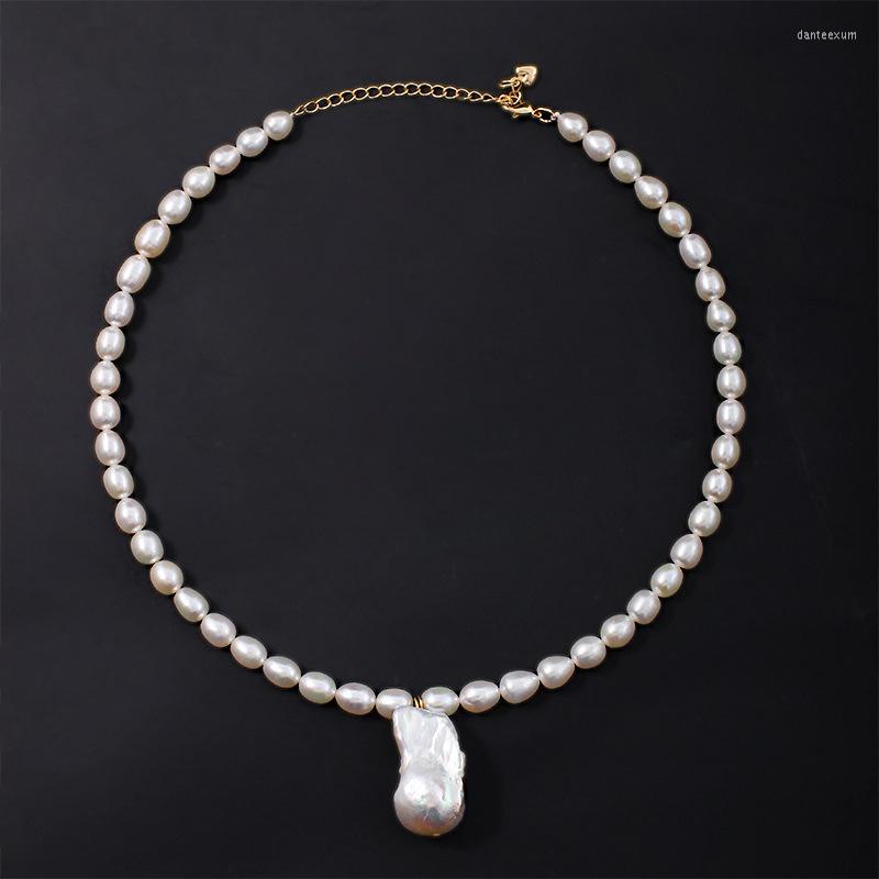

Pendants Unique Pearls Jewellery Store Rice Pearl Choker Necklace Baroque Natural Freshwater For Women Fine Jewelry 35-42cm 14-17''