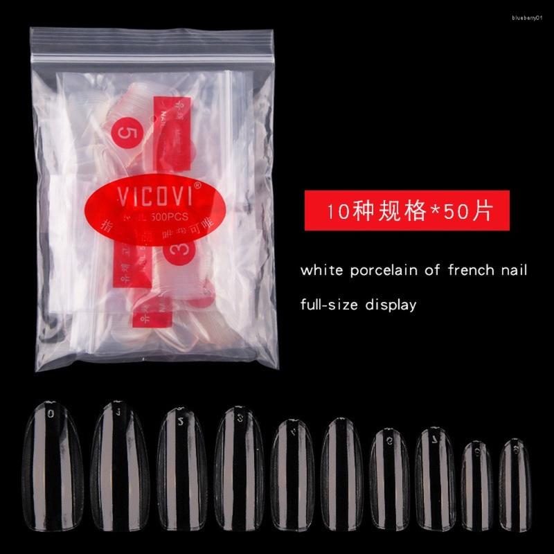 

Nail Art Kits Short Full-stick Nails 600 Pieces Round Head Painted Plastic