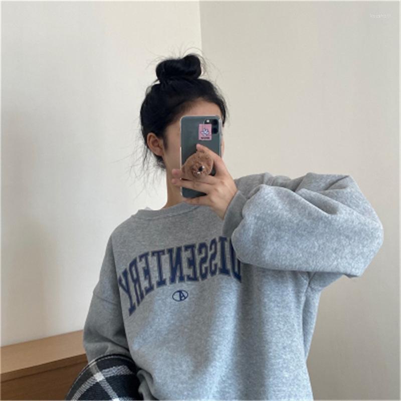 

Women's Hoodies Autumn And Winter Women's Sweatshirt Fashion Printing Round Neck Loose Thin Basic Women Qn, Black