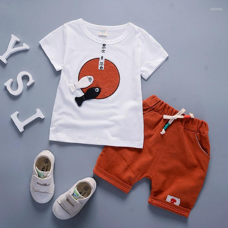 

Clothing Sets Children's Short-sleeved Suit Summer Boy Sports Baby Cotton T-shirt Two-piece 0-3 Years Old, 21
