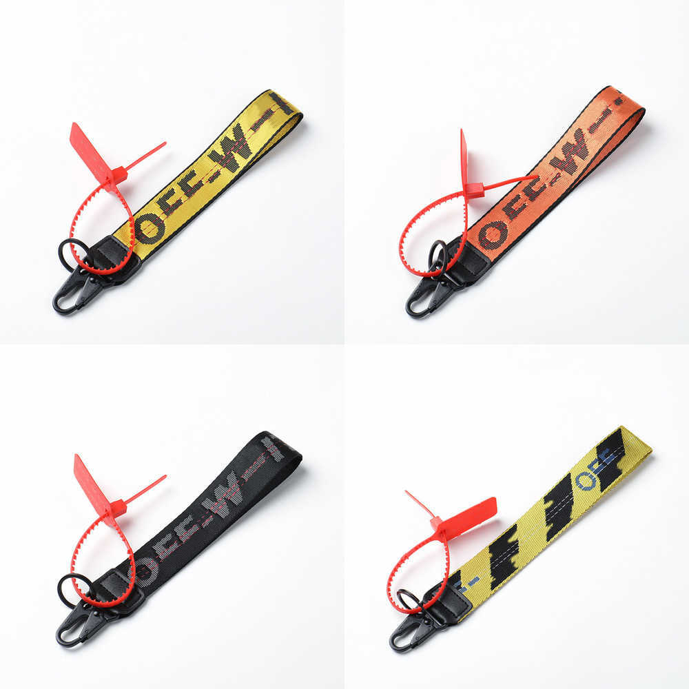 

Key chain Offs White Luxury Key Rings Keychains Clear Rubber Jelly Letter Print Keys Ring Fashion Men Women Canvas Keychain Camera Pendant BeltQ9VJK