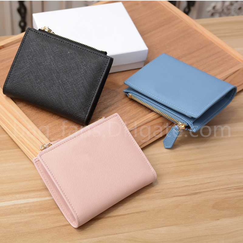 

Designer Short Purses with Zipper Fashion Card Bags Wallets for Women 3Colors 11.5x9x2cm with box 8847#