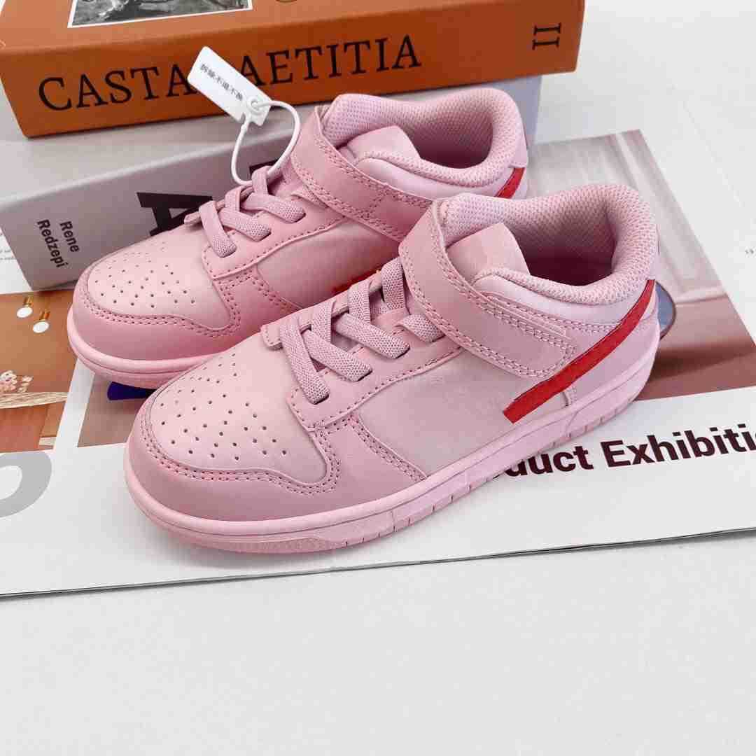 

2022 Low Triple Pink Panda Pink Red White Little Kids Sneakers Children Boys Girls Sports Shoes DH9765-600 US Size 6C-3Y EUB 24-35, 002