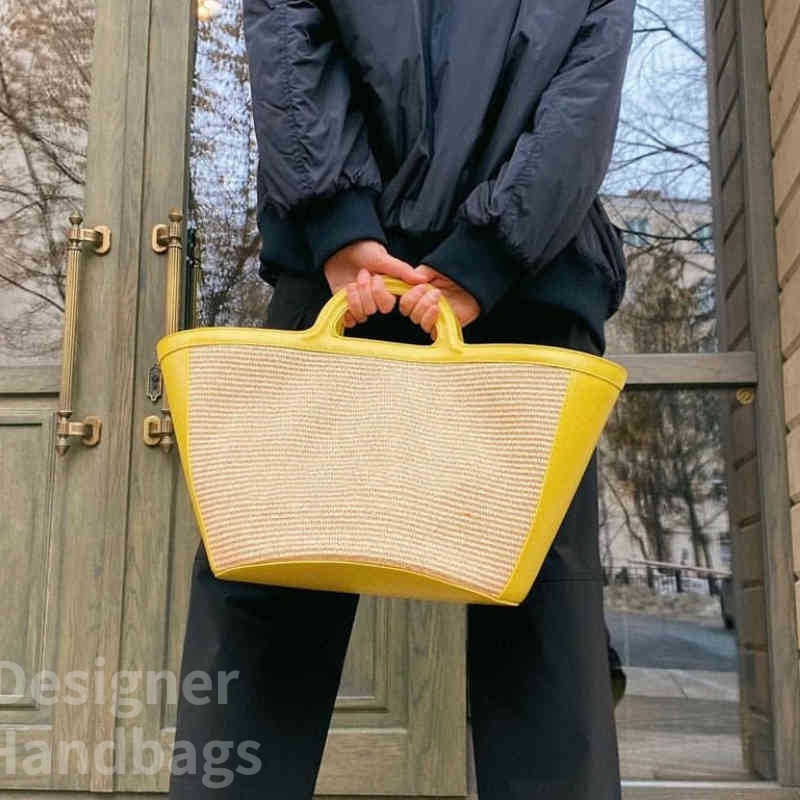 

Totes Straw Cabbage Basket Minority Portable Fashion Mini Simple Leisure One Shoulder Messenger Bag 221104, Black mini 18cm