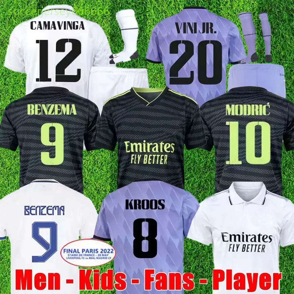 

BENZEMA soccer jerseys 22 23 football shirt VINI JR TCHOUAMENI CAMAVINGA 120th Y-3 ALABA ASENSIO MODRIC RODRYGO Fourth 2022 2023 camiseta men kids kit uniforms 9 9, 22 23 home aldult player uc
