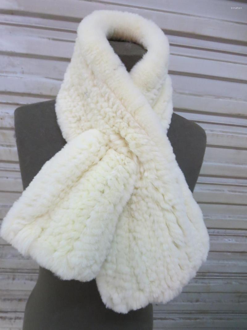 

Scarves Women's Rex Fur Knitted Handmade Fishtail Neckerchief /6 Colors/L'90 Cm