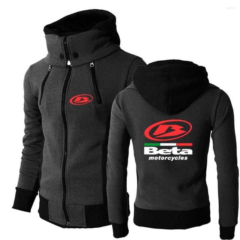 

Men's Hoodies 2022 Beta Racing Motocross Motorcycle Men's Long Sleeves Jackets Warmer Windproof Double Zip Casual Hooded Design Coats