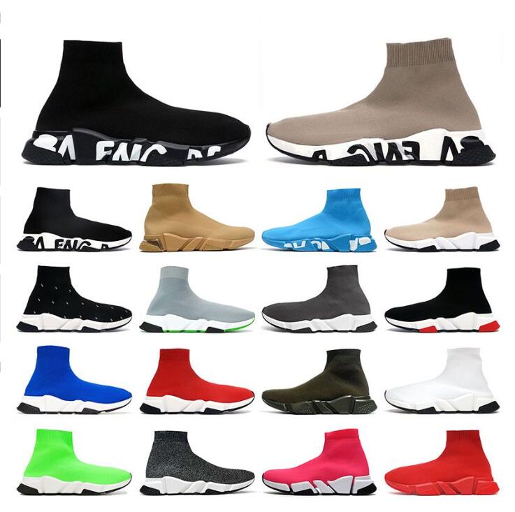 

designer 2022 mens women casual speed socks shoes 2.0 triple black white beige platform sneakers vintage 17fw paris men sock boots trainers jogging 36-45, Please contact us