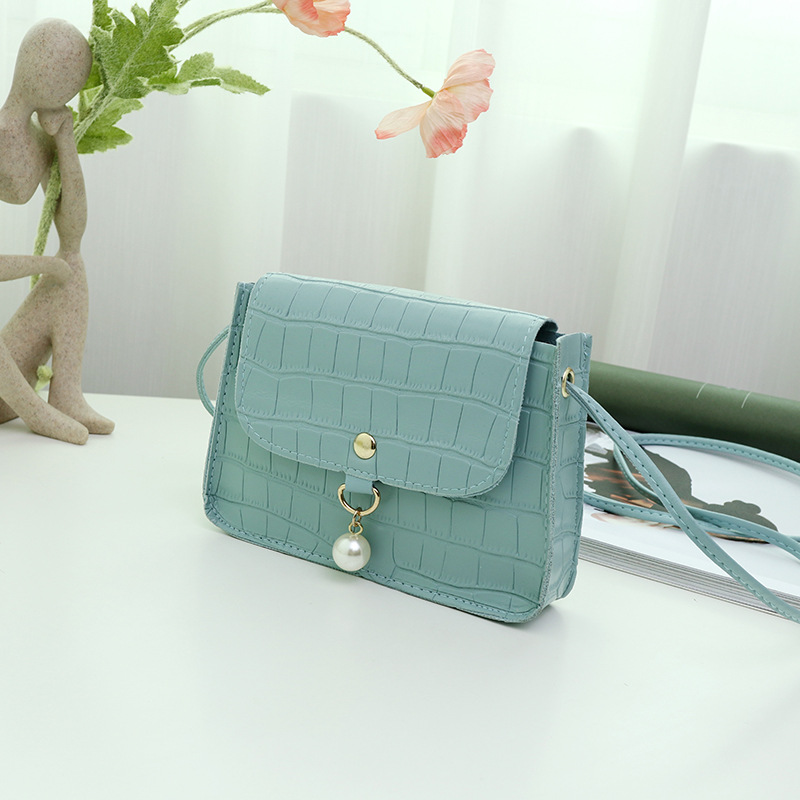 

New mini bags pearl shoulder bag alligator design messenger small bag woman220110403, Blue