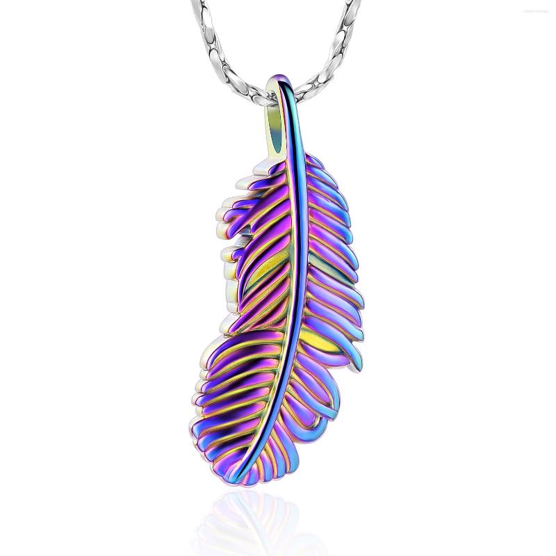 

Chains Feather Wing Urn Necklace For Ashes Cremation Jewelry Women Men Memorial Keepsake Pendant