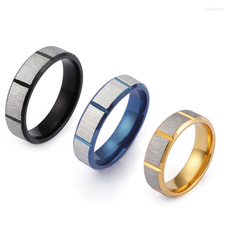 

Wedding Rings Men's Women's Fashion Stainless Steel Jewelry Finger Ring Lover Alliance Bands Couple Marriage Anniversary Gift