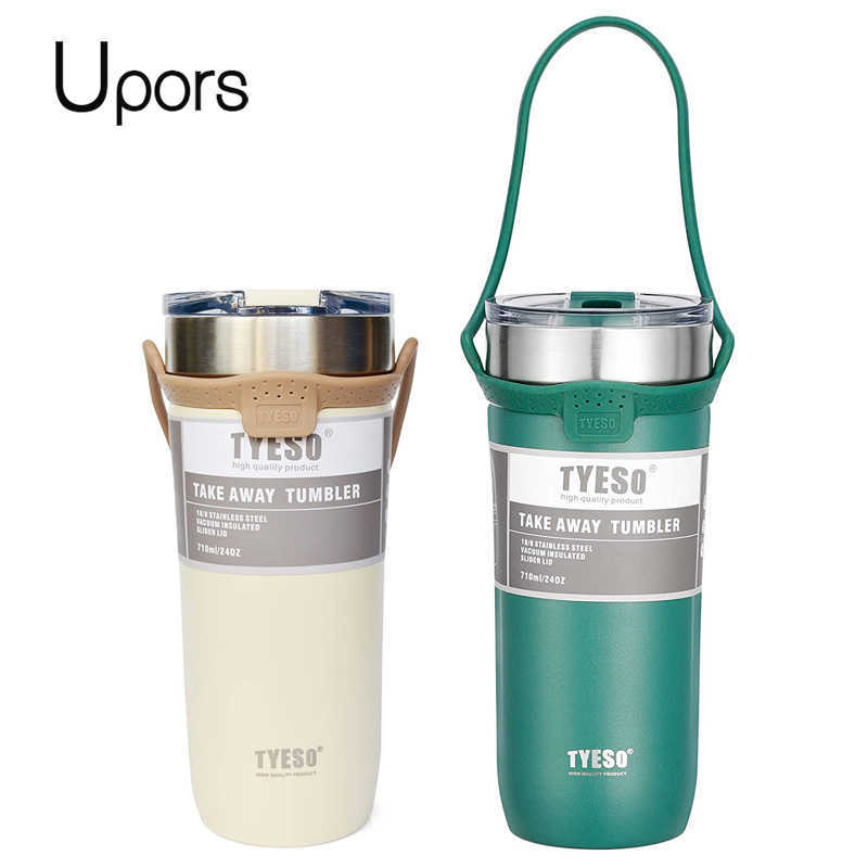 

Thermoses UPORS Portable Thermal Cup 304 Stainless Steel Vacuum Insulated Double Wall Tumbler Travel Coffee Mug Cold Hot Drinks Thermos T221101