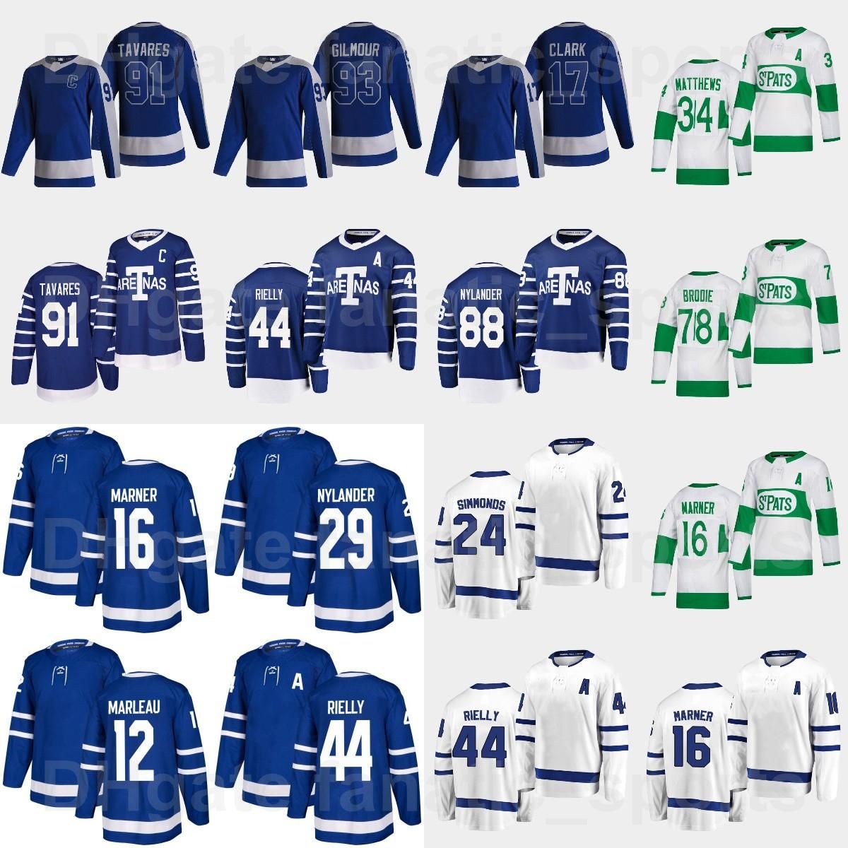 

CUSTOM Men Kids Women Ice Hockey 36 Jack Campbell Jersey 58 Michael Bunting 38 Rasmus Sandin 47 Pierre Engvall 24 Wayne Simmonds 78 TJ Brodi, Blue