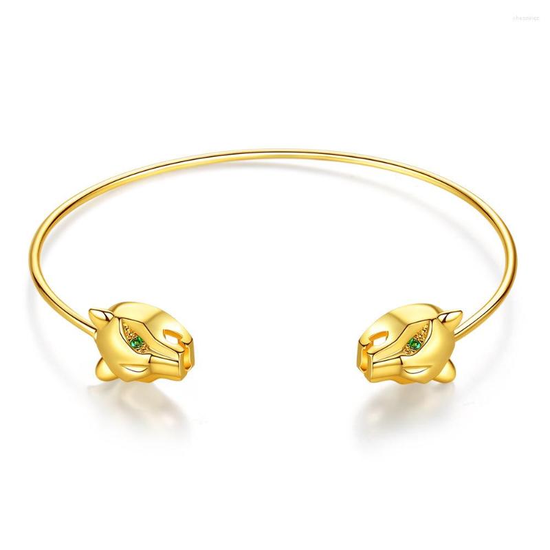 

Bangle Explosion Models Europe And America Ladies Men's Simple Leopard Head Open Bracelet Party Jewelry Accessories