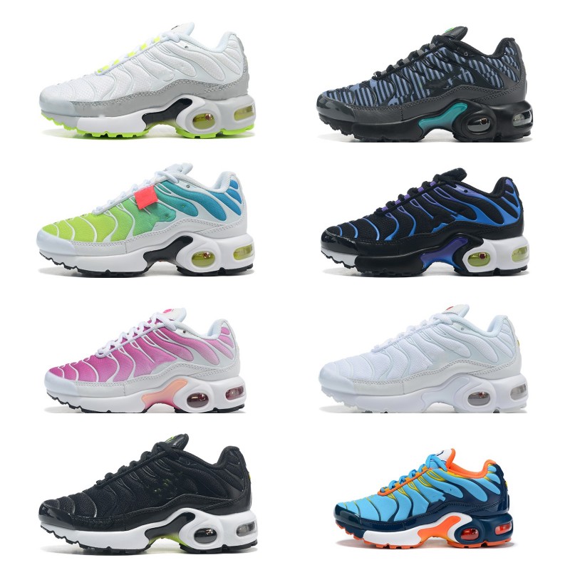 

Kids children Plus TN Tuned 1 casual shoes Infant baby toddlers running shoes Triple Black Cool Grey outdoor Trainers boys girls sports sneaker trainer size 28-35, Fill postage