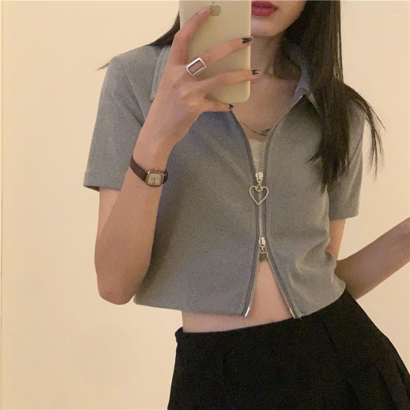 

Women' T Shirts Woman Tshirts Short Sleeve Women' Summer 2022 High Waist Crop Top Mujer Camisetas, Black