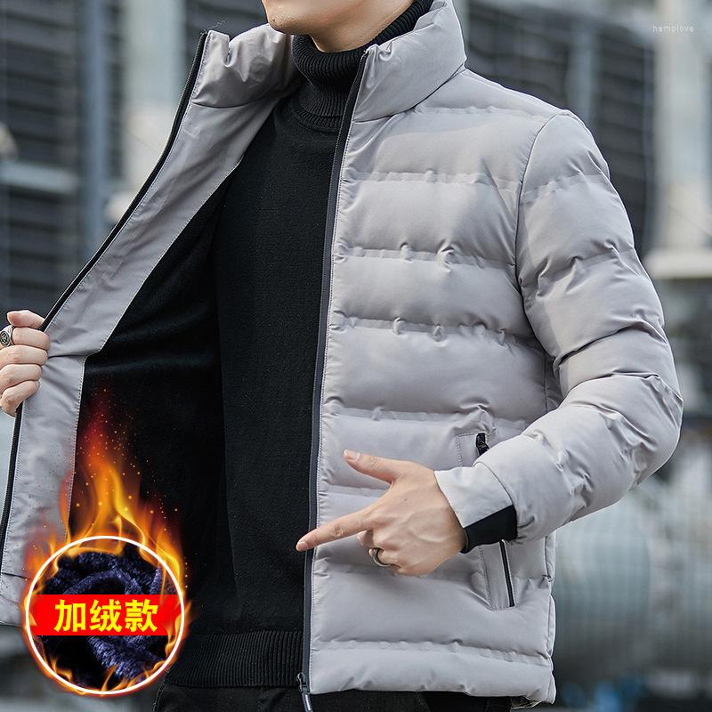 

Men's Down 2022 Winter Stand Collar Trendy Handsome Padded Jacket, Black