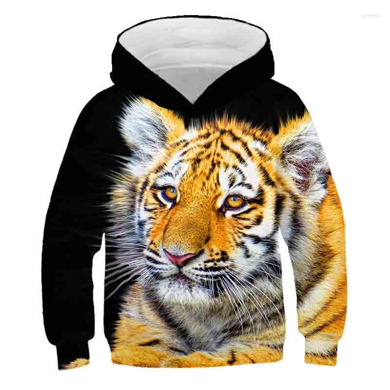 

Men's Hoodies 2022-Casual Cartoon Fashion Kids Hoodie Print 3D Tiger Est Hooded Top Spring Autumn Long Sleeve Boys Girls Sweatshirt, Beige
