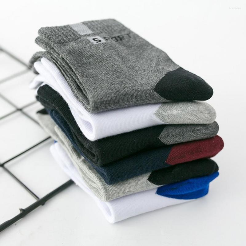 

Men's Socks Trendy Men Breathable Non-Slip Bottoms Anti-friction Soccer Mid-Tube Wear-resistant Training For Cold Weather, Black