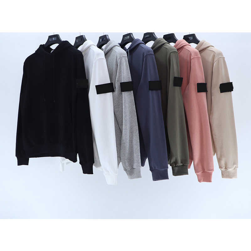 

Topstoney 2021 Sitong Autumn ISLAND New Men Sweatshirts Zipper STONE Pocket Comfortable Cotton Simple Couple Hoodies, Green