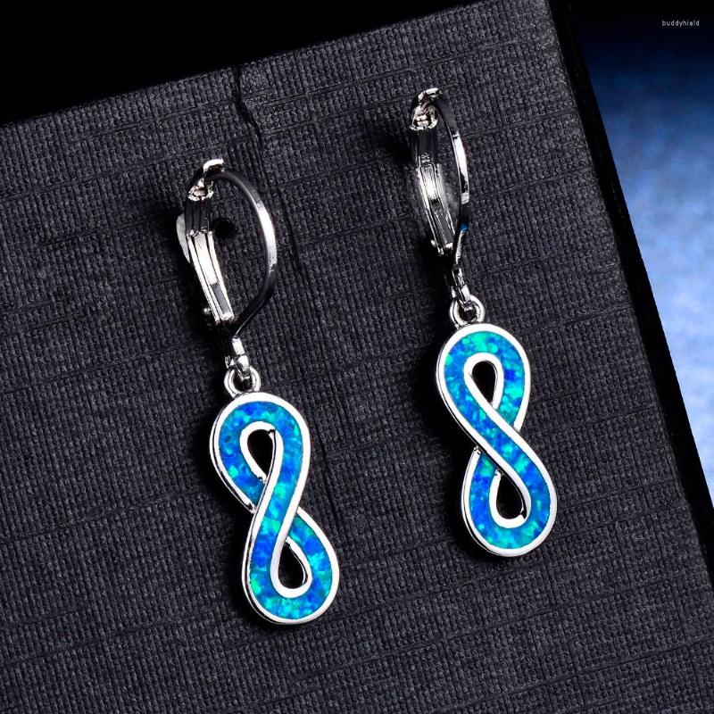 

Dangle Earrings Hermosa 8 Design Natural Blue Australian Opal Ladies 32mm