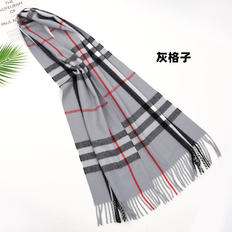 

Top Plaid Scarf Women's Winter Warm Thickened Classic British Wool Cashmere Scarfs Fall Winter Men Scarf Wholesale