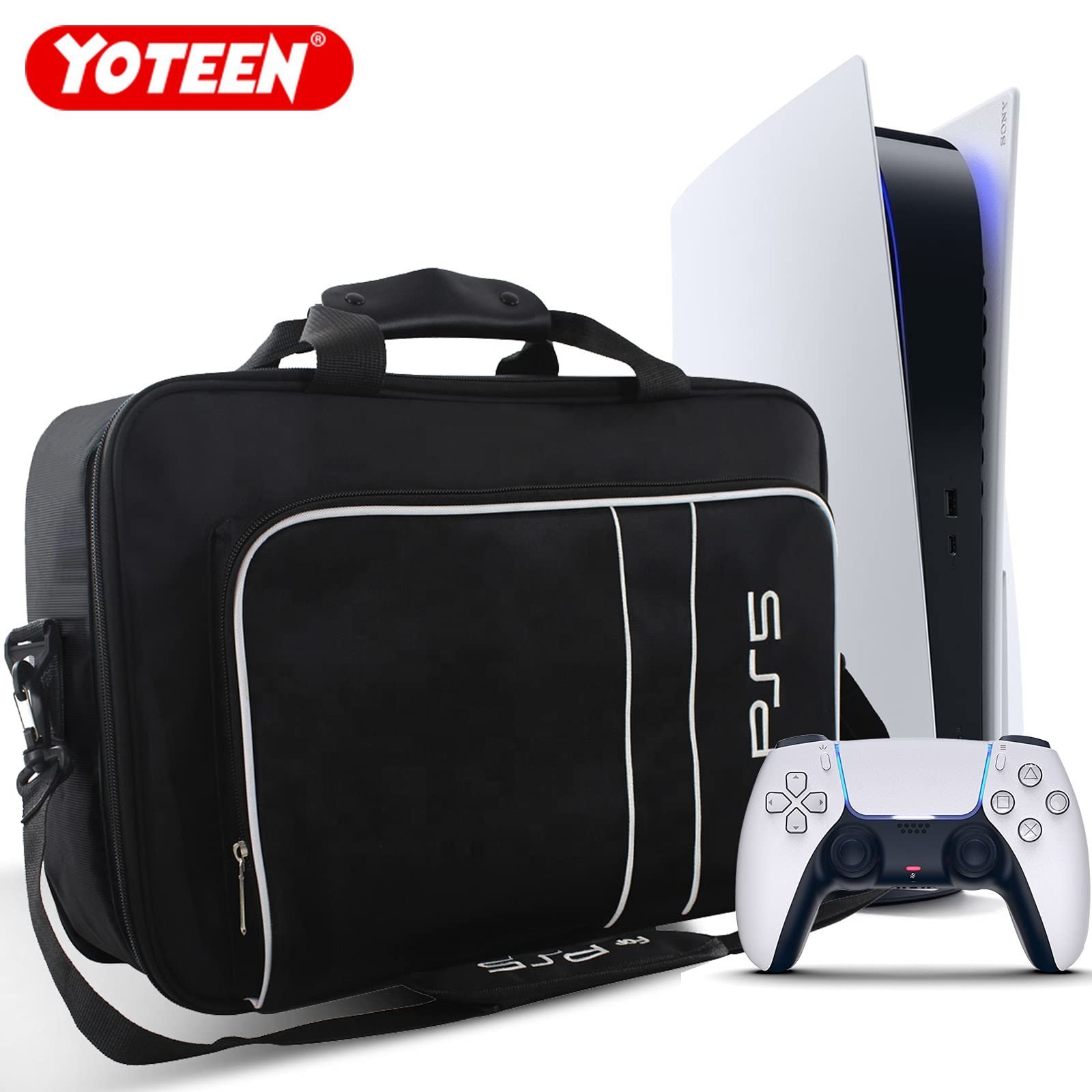 

Cases Covers Bags Carrying Case for PS5 Travel Storage Disc/Digital Edition and Controllers Protective Shoulder Game Cards Accessories 221104