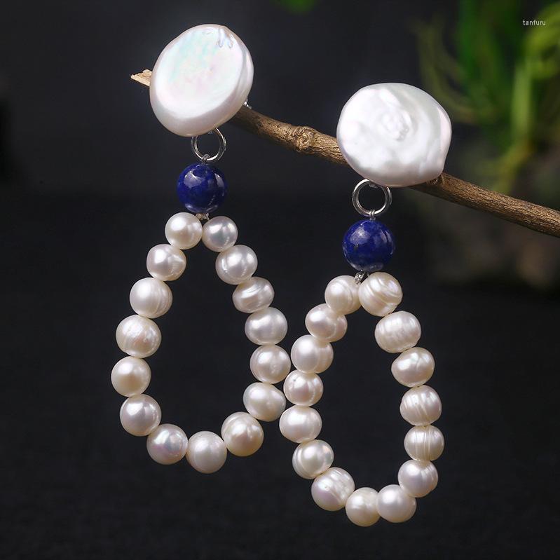 

Dangle Earrings National Wind Restoring Ancient Ways In Long Pearl Female Fashion Simple Lapis Earring Products Wholesale