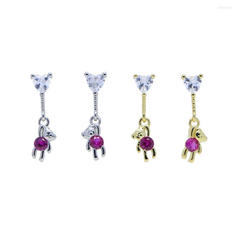 

Dangle Earrings 925 Sterling Silver Minimal Delicate Jewelry Fine Cute Lovely CZ Animal Charm Drop Earring