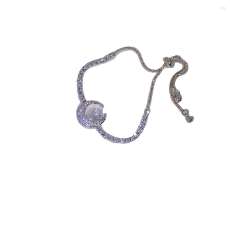 

Charm Bracelets Arrival Delicate Zircon Adjustable Bling Cubic Star Moon Bracelet For Party