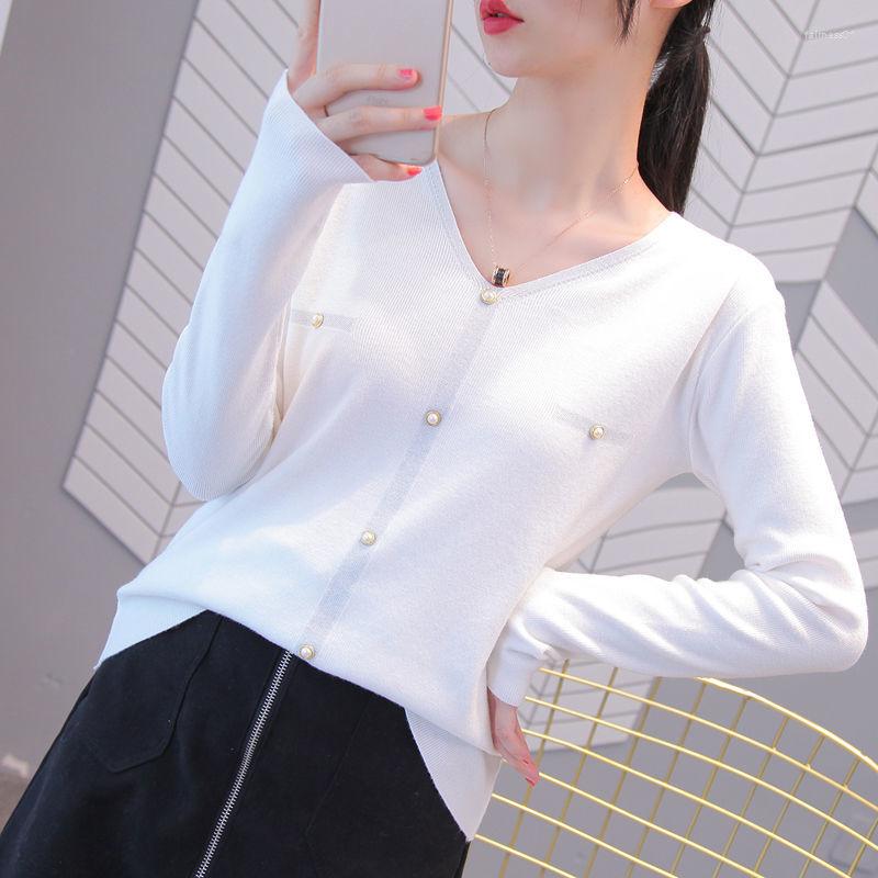 

Women' Sweaters Woman Autumn Winter V-neck Knitwear Women' Long-Sleeved Loose Top Inner Wear Sweater Outer, Black