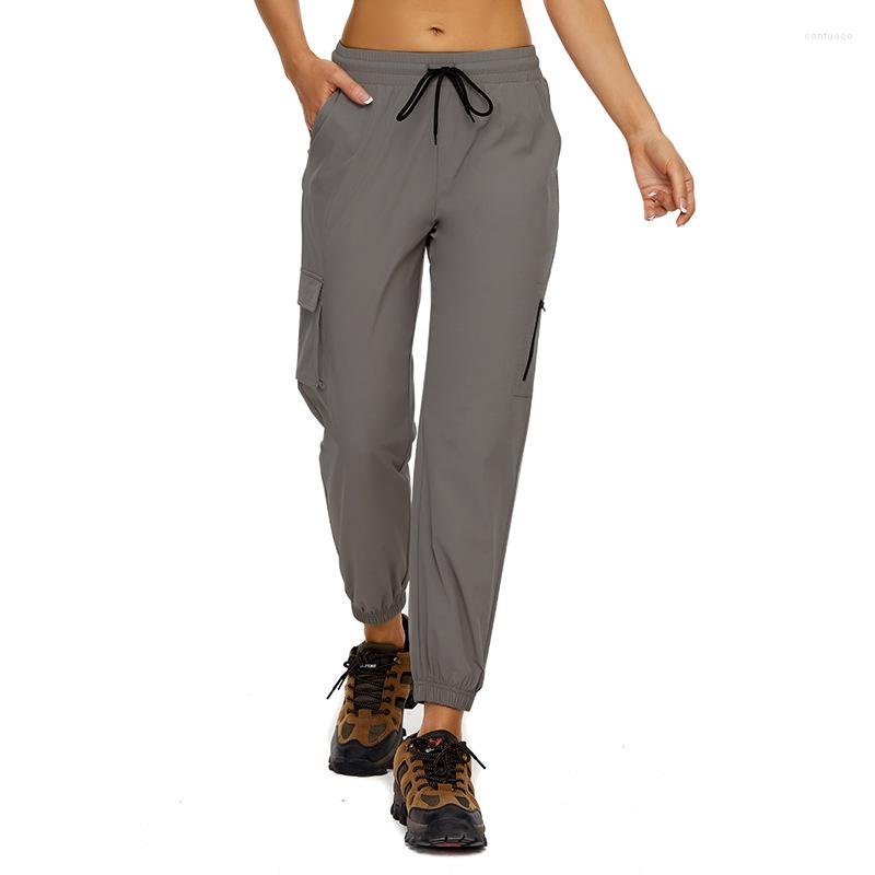 

Hunting Pants Hiking Spring Summer Women Breathable Solid Color Thin Fitness Running Quick-drying Trousers Outdoor Jogging Sports, Black