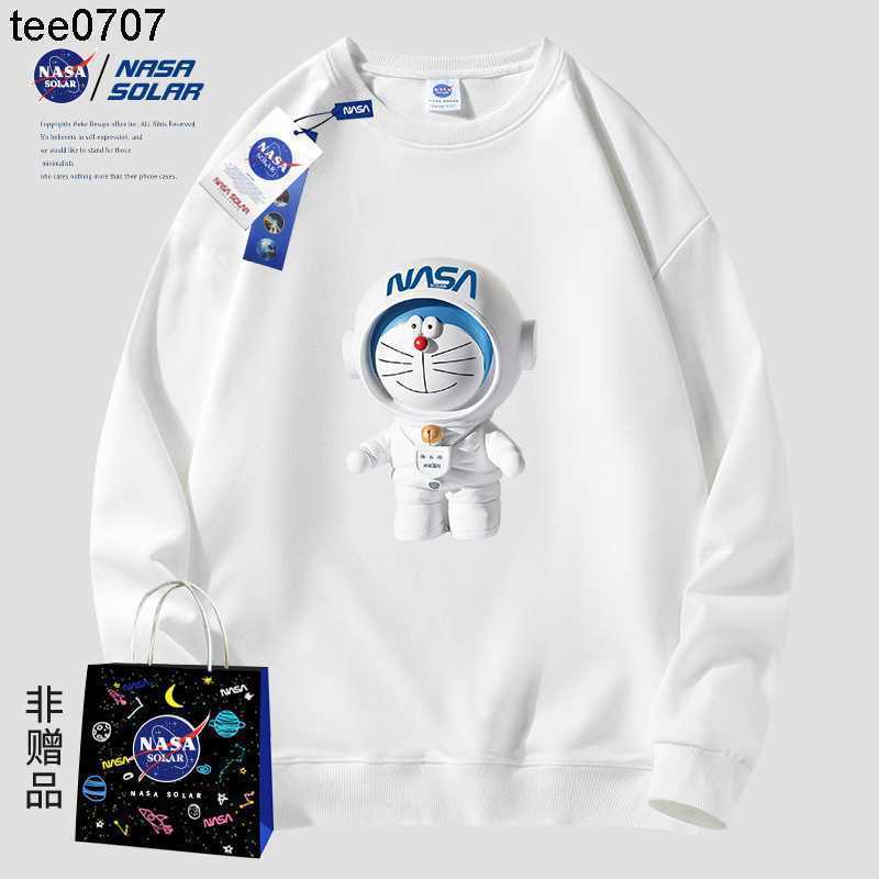 

NASA SOLAR Warm Hoodie co branded 2022 new autumn fashion label ins printed men's and women's long sleeve Sweatshirt, White