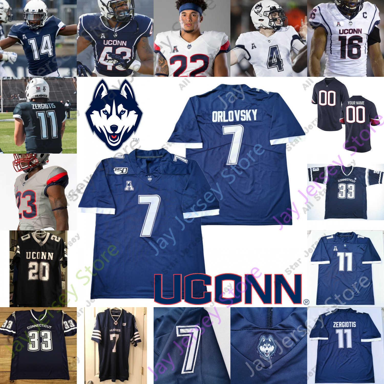 

Football Jerseys Custom UConn Huskies Connecticut Football Jersey NCAA College Art Thompkins Ardell Brown Matt Drayton Mike Beaudry D.J. Morgan Kyle Buss, White i