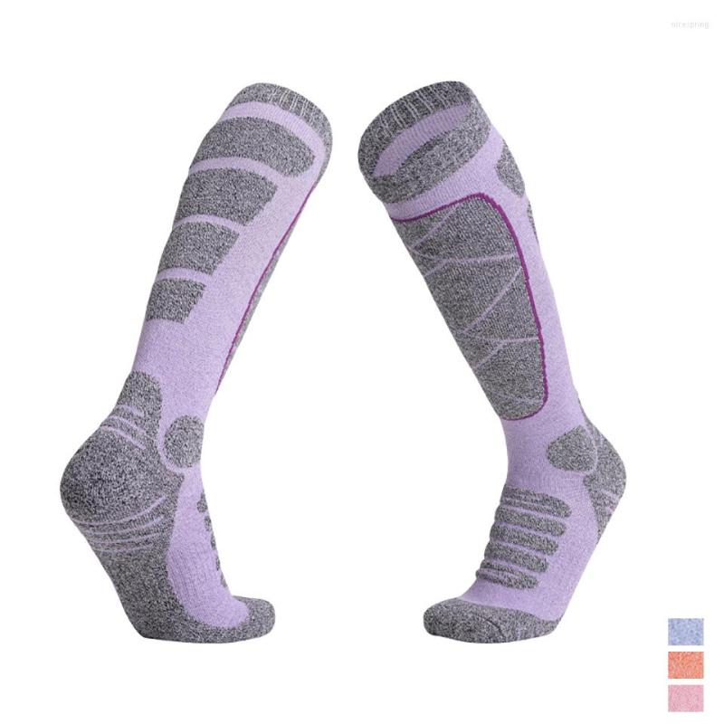 

Sports Socks Outdoor Thickened Mountaineering Towel Bottom Sweat-Absorbent Warm And Comfortable Ladies Long-Tube Ski, 02