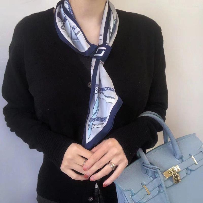 

Scarves Chain Luxury Cross Neckerchief Scarf Polka Dot Ribbon Selling Silk Hair Band Tied Dual Use