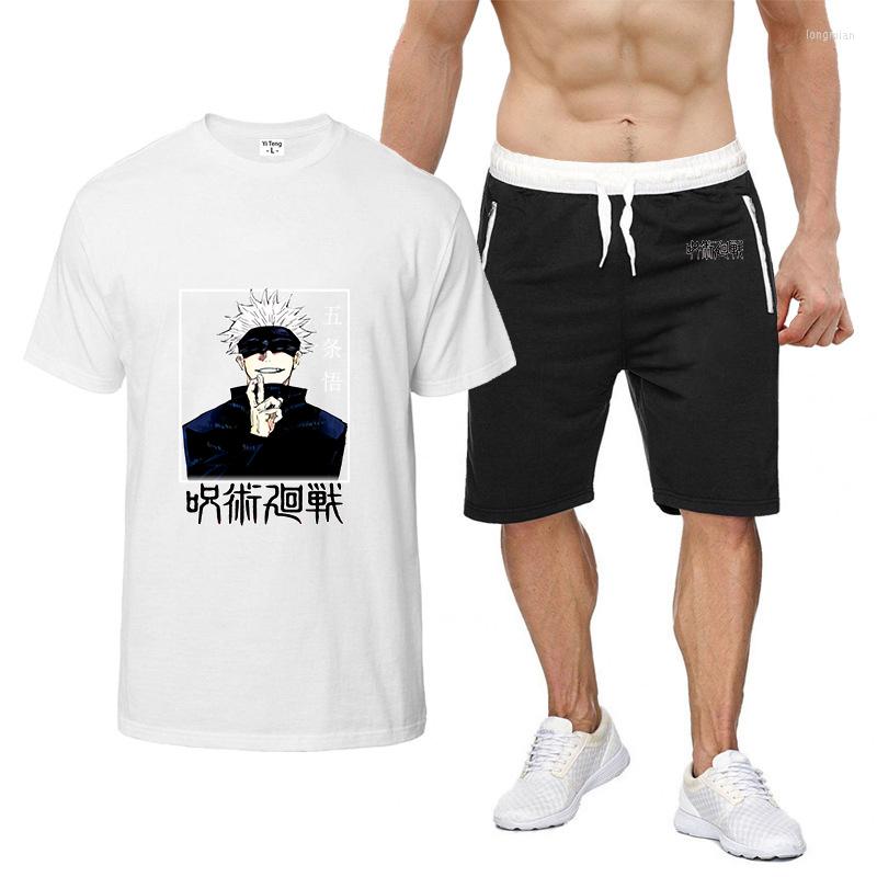 

Men' T Shirts Jujutsu Kaisen Mens Short Sleeve Summer Gojo Satoru HipHop Harajuku T-Shirt Cotton Shorts Suit Sportswear