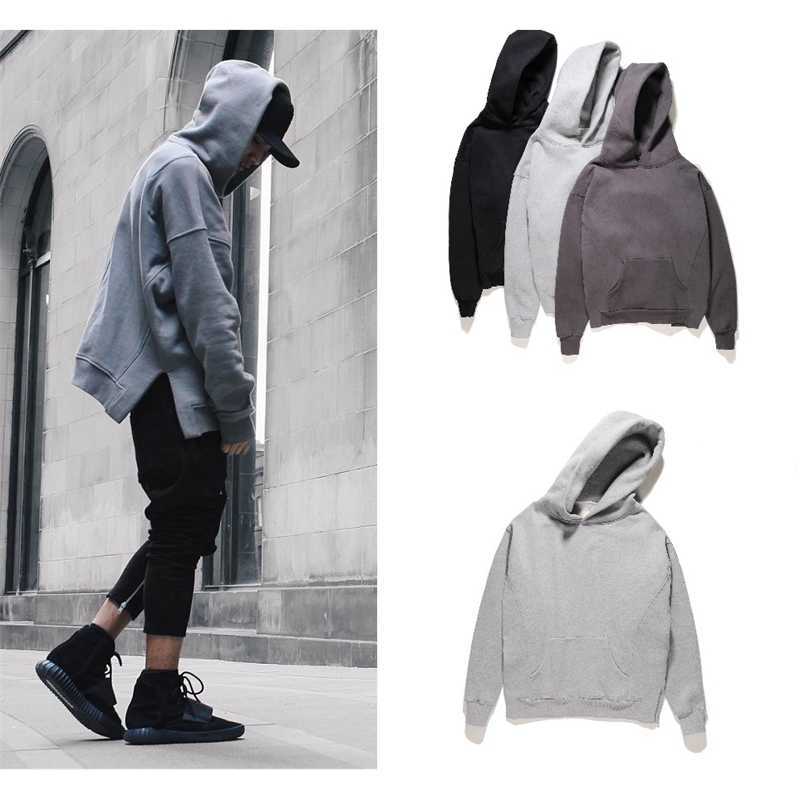 

essentials hoodies hooded for mens Fog Quan Zhilongs same high street oversize Plush Hoodie sweater autumn and winter coat god of fear, Black